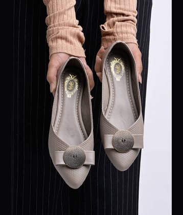 Stylestry Gray Women's Casual Ballerinas