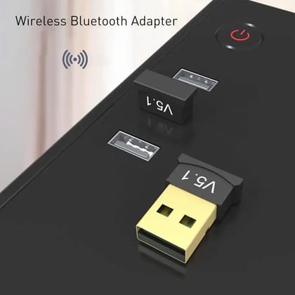 USB Bluetooth Adapter Version 5.1 (Improved), Fast-Connect, Plug & Play
