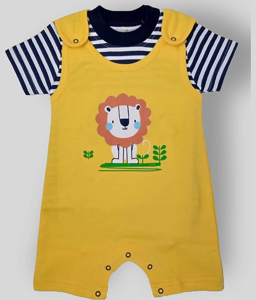 KABOOS Pack of 1 Baby Boys Cotton Bodysuit ( Yellow )