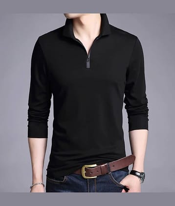 Eyebogler Pack of 1 Cotton Blend Regular Fit Men's T-Shirt ( Black )