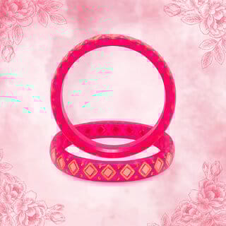 LUV FASHION Turquoise plastic Designer Bangles