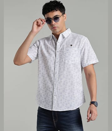 Kuons Avenue Linen Regular Fit Printed Half Sleeves Men's Casual Shirt - Blue ( Pack of 1 )