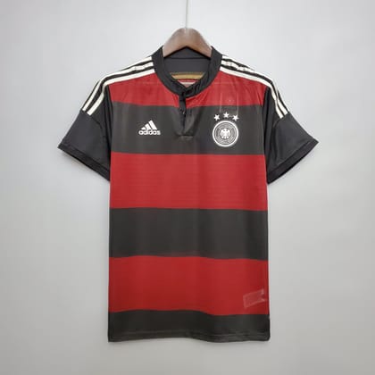 Germany 2014 Away Maroon & Black Retro Jersey-S