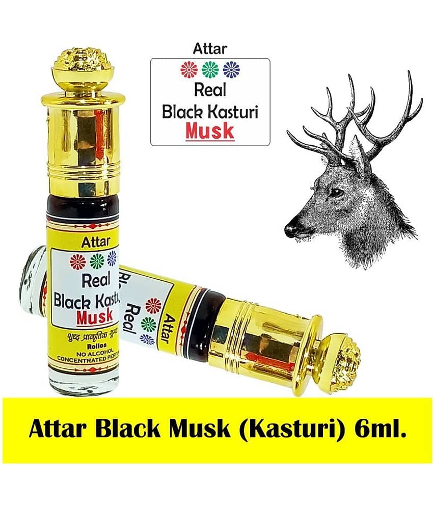INDRA SUGANDH BHANDAR Attar Black Musk|Kasturi 6ml Rollon Pack