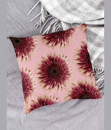 Houzzcode - Water Repellent Pink Polyester Pillow Covers 40x40x3 ( Pack of 1 )