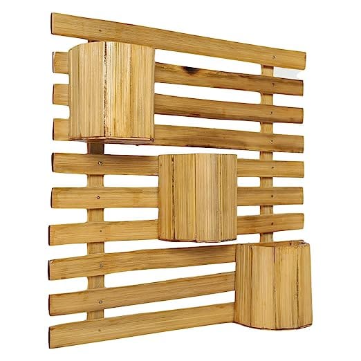 Dastkar Crafts Handmade Bamboo Wall Hanging (Size-L-38CM ,W-38CM, H-8CM)
