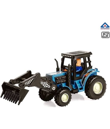 THRIFTKART - Farm Plough Tractor Toy with Pull Back Action, die-cast Toy Vehicle for Kids Boys, Multicolor Color, 30 cm, Rubber Wheels (Tractor)