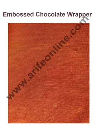 Cake Decor Chocolate Wrappering Foil, Embossed Chocolate Wrapper, 150 Sheets - 10in x 7in - Copper