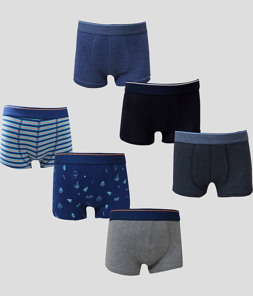 Ariel Pack of 6 Boys Cotton Trunks ( Multicolor )