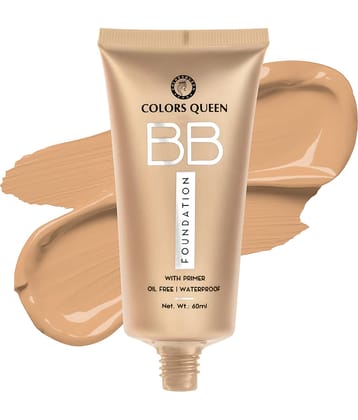 Colors Queen BB foundation Waterproof Long Lasting Foundation With Primer Natural Almonds (Shade-04)