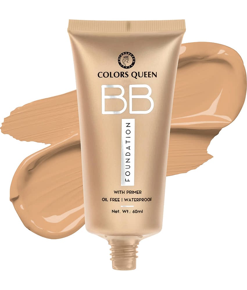 Colors Queen BB foundation Waterproof Long Lasting Foundation With Primer Natural Almonds (Shade-04)