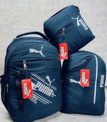 PUMA Bagpack 3 Pcs Combo (Navy Blue)