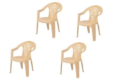 Supreme Furniture Citizen Plastic Chair with Arm Suitable for Home, Garden, Office, Living Room, Cafeteria, Restaurant, Hotel, Resort, Indoor and Outdoor