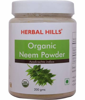 Herbal Hills Organic Neem Powder 200 gm Pack of 4