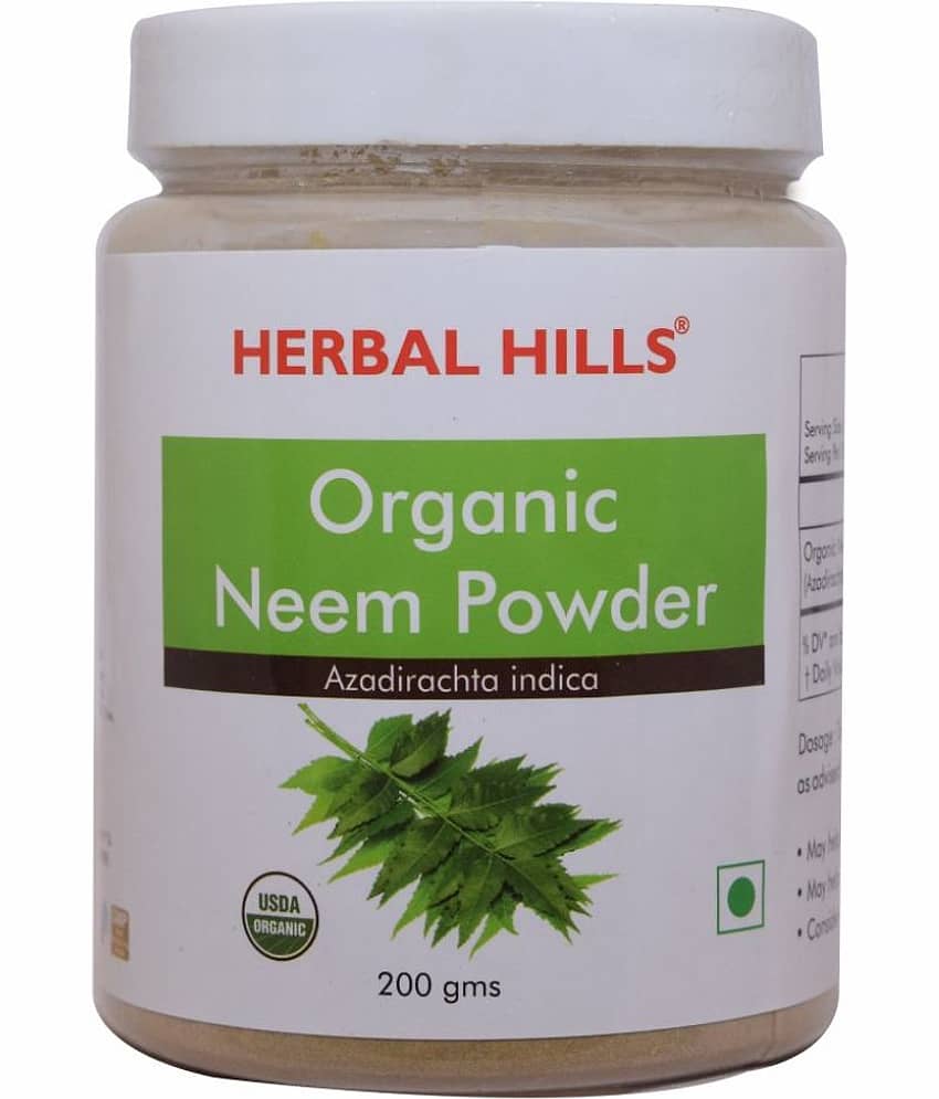 Herbal Hills Organic Neem Powder 200 gm Pack of 4