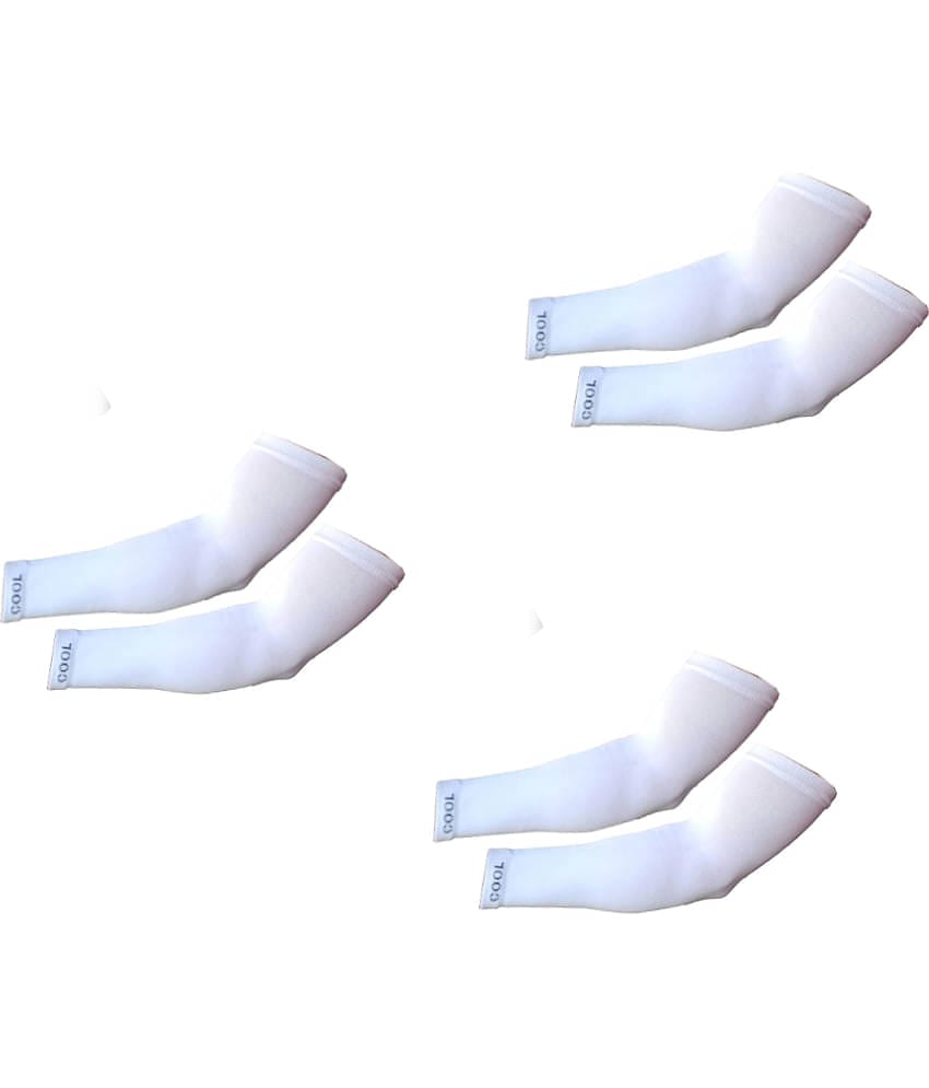 Benicia White Solid Riding Sleeves ( Set of 3 )