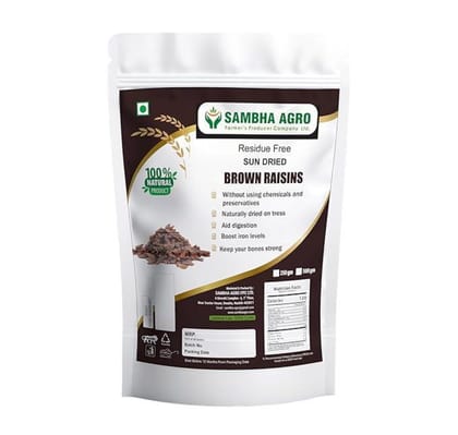 SAMBHA AGRO Sun Dried Brown Raisins