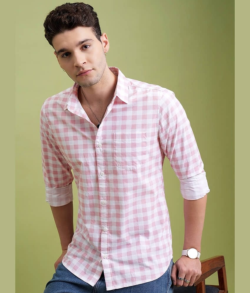 Highlander 100% Cotton Slim Fit Printed Full Sleeves Men's Casual Shirt - Multicolor ( Pack of 1 )