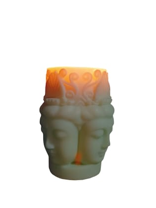 Buddha Meditation Candle - Organic Soy Wax with Sacred Tamper Fragrance & Essential Oils for Mindfulness & Relaxation
