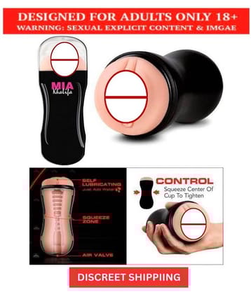 KAMVEDA MISS WORLD MIA KHALIFA MALE POCKET PUSSY MASTURBATOR CUP WITH FREE LUBE-U.S.A