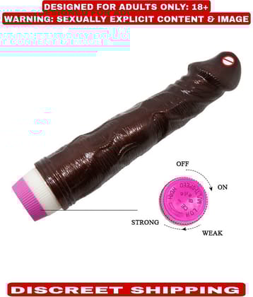 9" LONG & SOFT SEXY REAL FELLING BROWN COLORED VIBRATING DILDO FOR SEXY GIRLS VAGINA - BY KAMAHOUSE