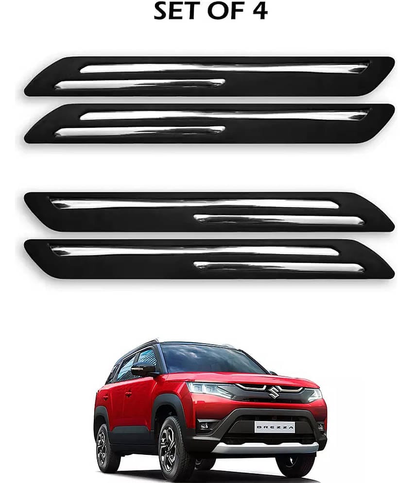 JVG Double Chrome Bumper Protection Guard (Pack Of 4) For Maruti Suzuki Brezza