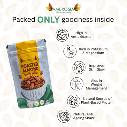 Ambrosia  California Salted & Roasted  Almonds 200g