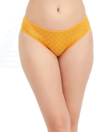 Clovia Lace Printed Women's Bikini ( Yellow )