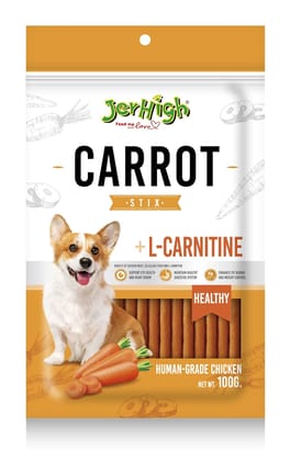 Jerhigh Carrot Stix (100gm) For all Life Stages Dog Treats