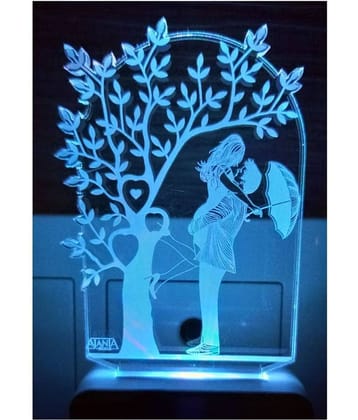 SUPER AJANTA 2108 Couple Tree 3D Night Lamp Multi - Pack of 1