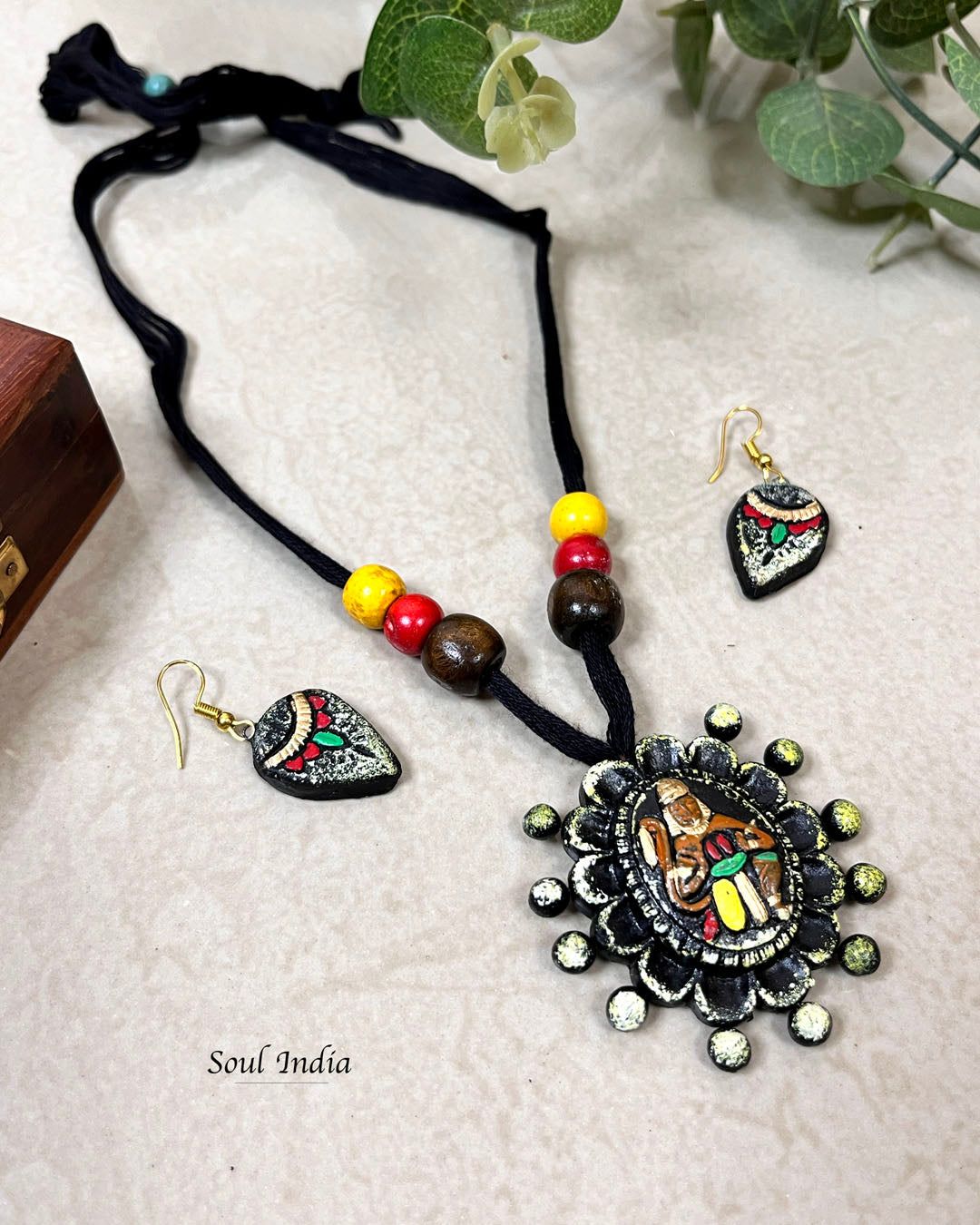 Handmade Terracotta Hanuman Ji Jewellery Set