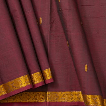 Maroon Chettinad Cotton Saree PV SK CC 241