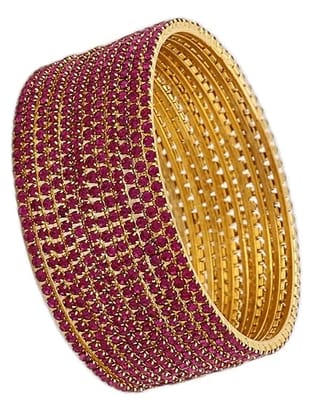 Elegant Gold Plated Stone Bangle