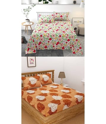 Homefab India Microfibre Double Bedsheet ( White )