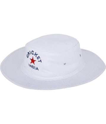 Zacharias - White Cotton Women's Hat ( Pack of 1 )