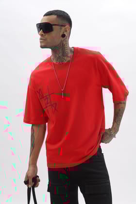 GameOn XO Red Dropshoulder Tshirt-M