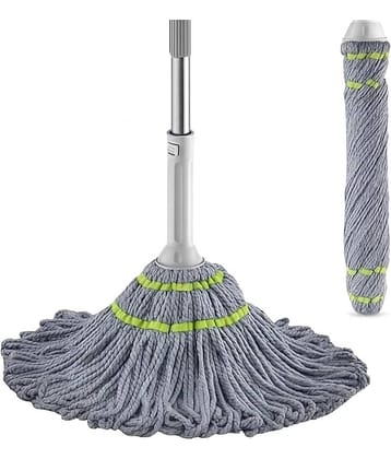Theos Microfiber Self-Wringing Twist Mop with Extendable Telescopic Handle, Floor Cleaning Mop, Floor Cleaner for Tile, Hardwood & Laminate, Hang-Up Storage Design