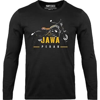 FastB Men Printed Round Neck Black T-Shirt