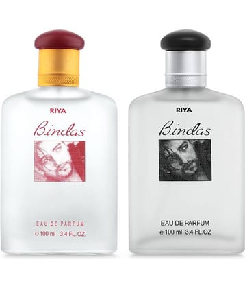 Riya Bindas (Red & Black) Eau De Parfum (EDP) For Men 200 ( Pack of 2 )