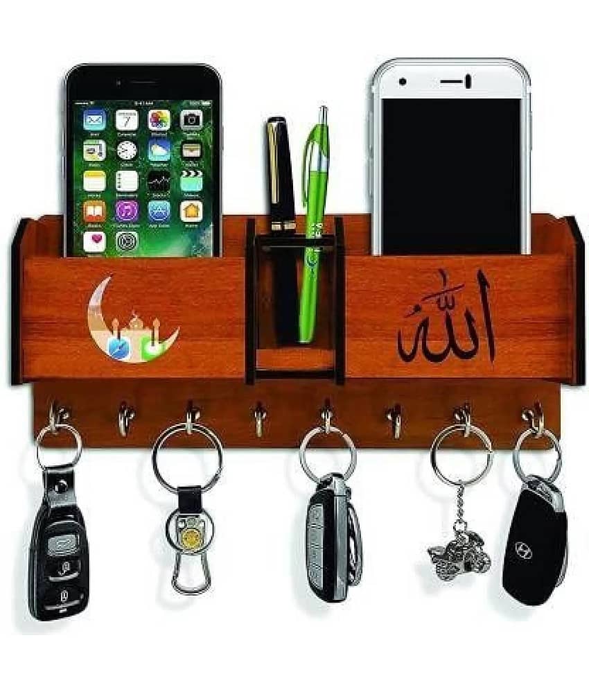 SNDArt Multicolour Wood Key Holder - Pack of 1