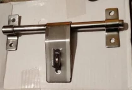 ADISON Handles with Kadi Set of 1 for Main Doors and Gates Silver Colour Stainless Steel Pack of 1 Set with Handle and Rod Style 1 | Silver ADISON Handles with Kadi Set of 1 for Main Doors and Gates Silver Colour Stainless Steel Pack of 1 Set with Handle and Rod Style 1 | Silver