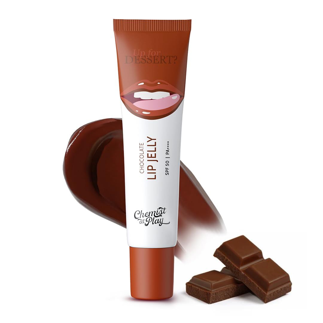 Chemist At Play Chocolate Tinted Lip Balm for Dark, Dry, Chapped and Pigmented Lips| Gives 24 hours moisturization| SPF 50 PA+++| Has Kojic Acid, Hyaluronic Acid, ceramides & Peptides| 10gms Chemist At Play Chocolate Tinted Lip Balm for Dark, Dry, Chappe