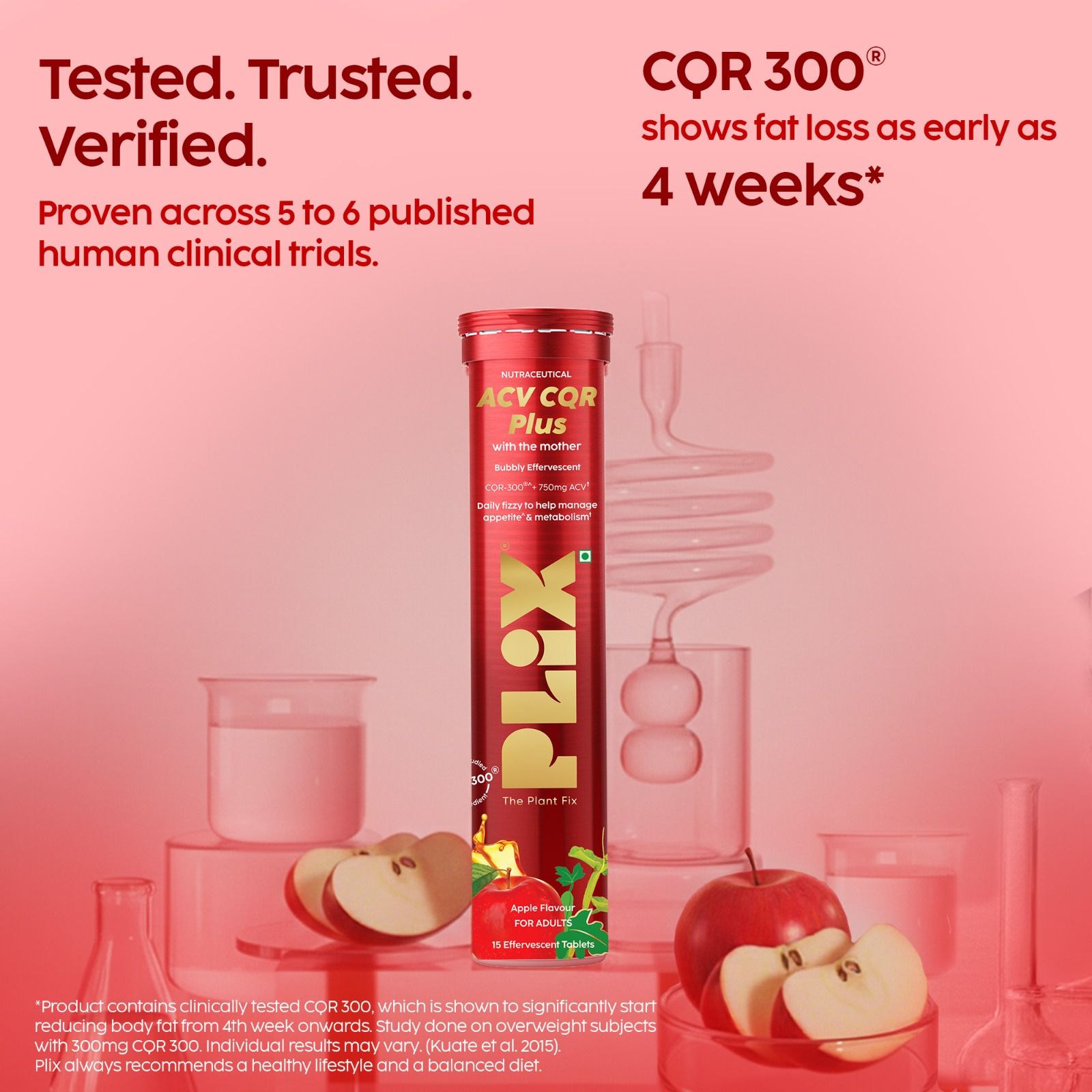 ACV CQR Plus Effervescent for Fat Reduction & Weight Management 