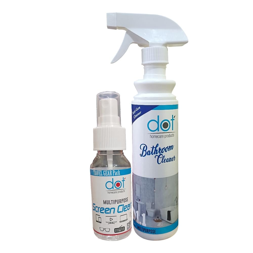 DOT Tough Lime Scale Hard Water Stain Remover 250ml, Spray and Scrub Cleaner for Bathroom, Taps, Faucet, Basins, Showers & Floor Tiles Cleaner, Stainless Steel Sink-NO BLACK MARKS ON KITCHEN SINK