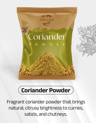 Spicevaan Coriander Powder (1000g) | 100% Organic Dhaniya Powder | Made from Premium Whole Seeds | Aromatic Spice for Indian Curries