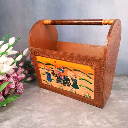 Magazine Holder | Newspaper Stand Holders| Wooden Books Organizer - For Home Decor, Living Room, Table & Desk Organising, Office & Gifts - 12 Inch