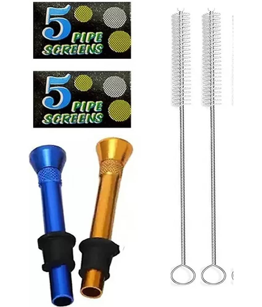 Puff Smart Shooter, Pipe Screens With Cleaner Brush Aluminium Inside Fitting Hookah Mouth Tip  (Multicolor, Pack of 6)