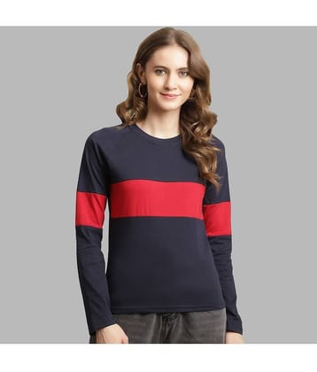 Fabflee Women Cotton Colorblock Regular Fit Round Neck T-Shirt ( Mustard )