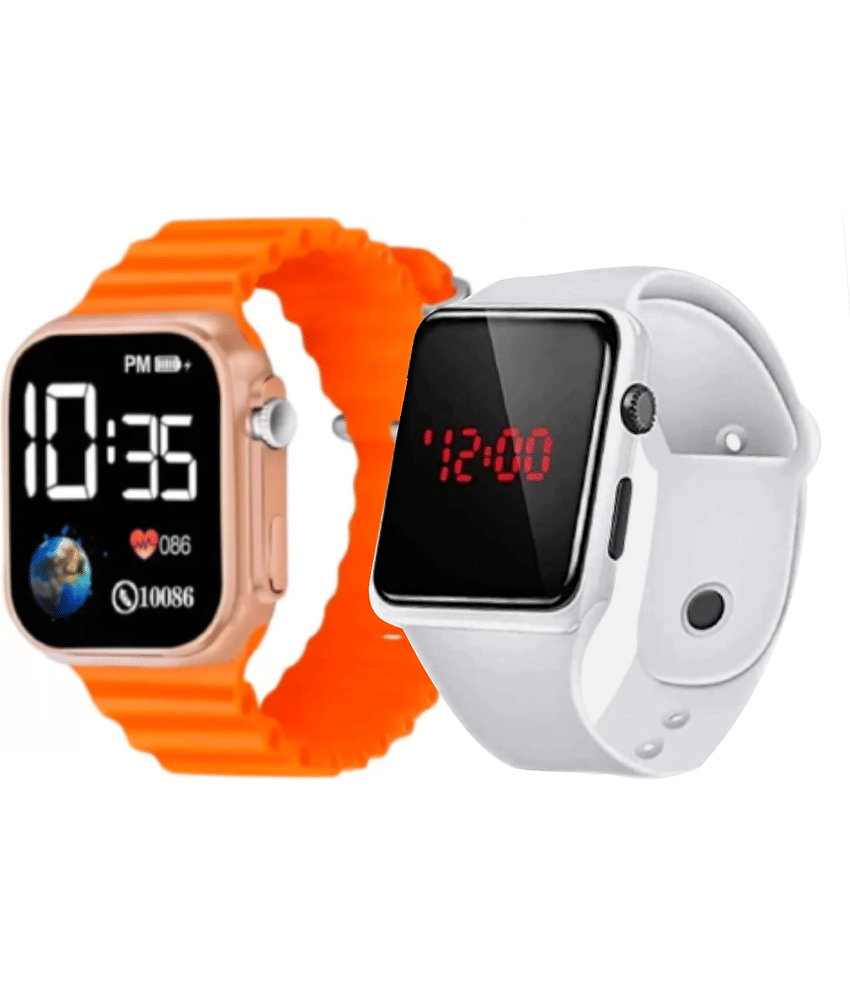 Cosmic Black Dial Digital Boys Watch ( Pack Of 2 )