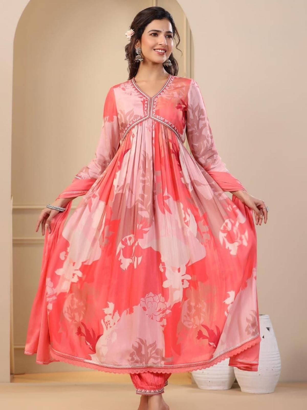 Muslin Printed Suit Set-S